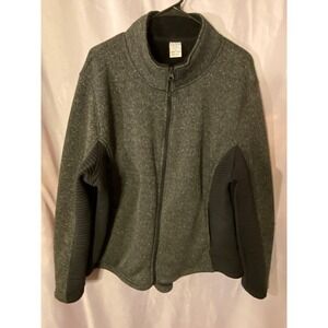 Time and true womens black/grey Sweater Jacket Size 1X (16-18w)